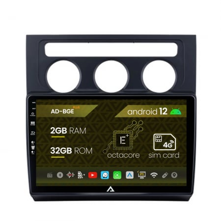 Touran 2003-2016 - Navigatie Volkswagen Touran (2003-2010), Android 12, E-Octacore / 2GB RAM + 32GB ROM, 10.1 Inch - AD-BGE10002+AD-BGRKIT053