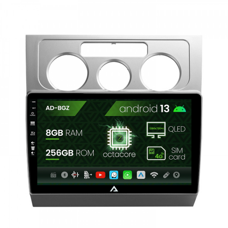 Volkswagen - Navigatie Volkswagen Touran (2003-2010), Android 13, Z-Octacore / 8GB RAM + 256GB ROM, 10.1 INCH - AD-BGZ10008+AD-BGRKIT054