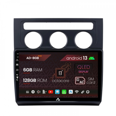Volkswagen - Navigatie Volkswagen Touran (2003-2010), Android 13, B-Octacore / 6GB RAM + 128GB ROM, 10.1 Inch - AD-BGB10006+AD-BGRKIT053