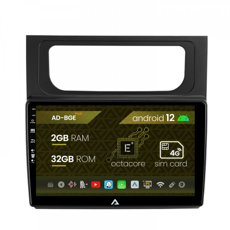 Touran 2003-2016 - Navigatie Volkswagen Touran (2010-2016), Android 12, E-Octacore / 2GB RAM + 32GB ROM, 10.1 Inch - AD-BGE10002+AD-BGRKIT042