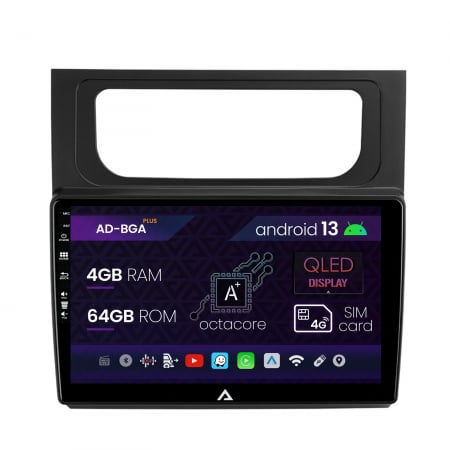 Navigații auto dedicate - Navigatie Volkswagen Touran (2010-2016), Android 13, A-Octacore / 4GB RAM + 64GB ROM, 10.1 Inch - AD-BGA10004+AD-BGRKIT042
