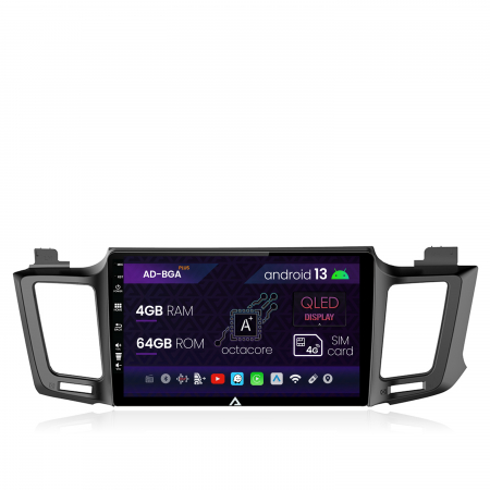 RAV4 2013-2018 - Navitatie Toyota RAV4 (2013-2018), Android 13, A-Octacore / 4GB RAM + 64GB ROM, 10.1 Inch - AD-BGA10004+AD-BGRKIT060