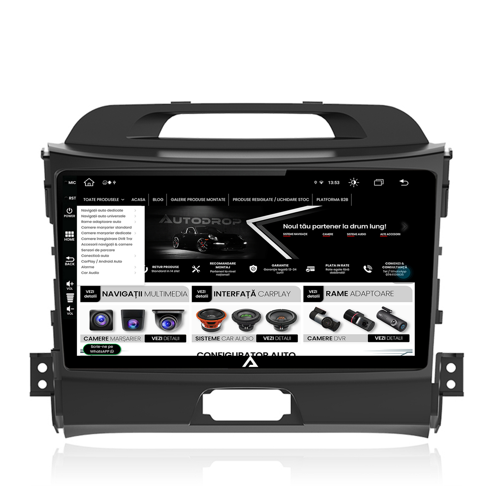 Navigatie Kia Sportage (2010-2016), Android 13, Z-Octacore/ 8GB RAM + 256GB ROM, 9 Inch - AD-BGZ9008+AD-BGRKIT146 [5]