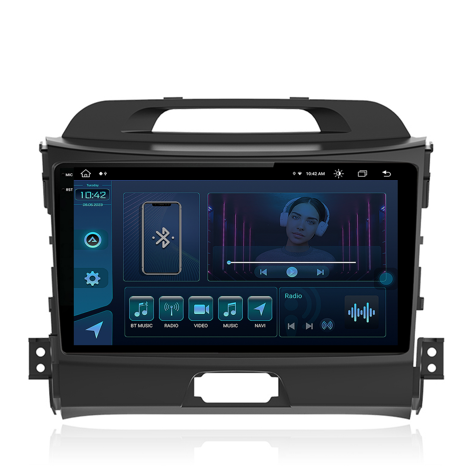 Navigatie Kia Sportage (2010-2016), Android 13, X-Octacore/ 8GB RAM + 256GB ROM, 9.5 Inch - AD-BGX9008+AD-BGRKIT146 [3]