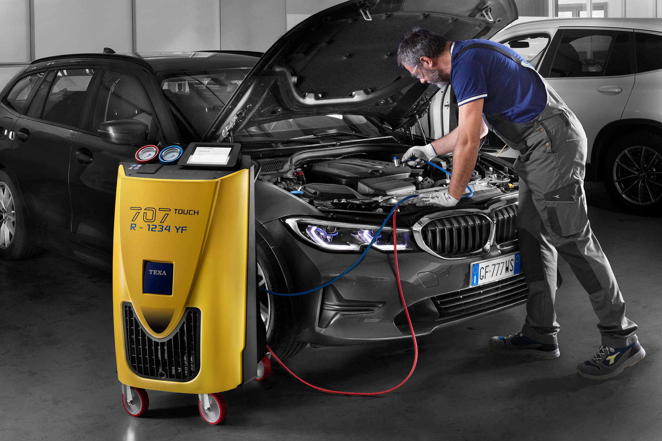 TEXA Konfort 705R Off-Road: service AC R134a pentru utilaje și teren