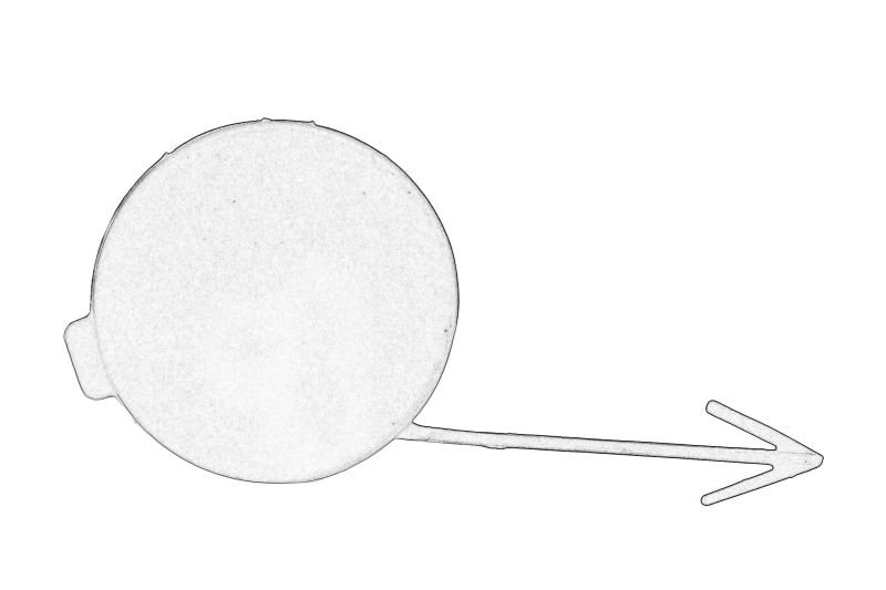 Elemene bara - Capac carlig remorcare Fata (cu acoperire de baza) potrivit VW POLO V 03.09-10.17