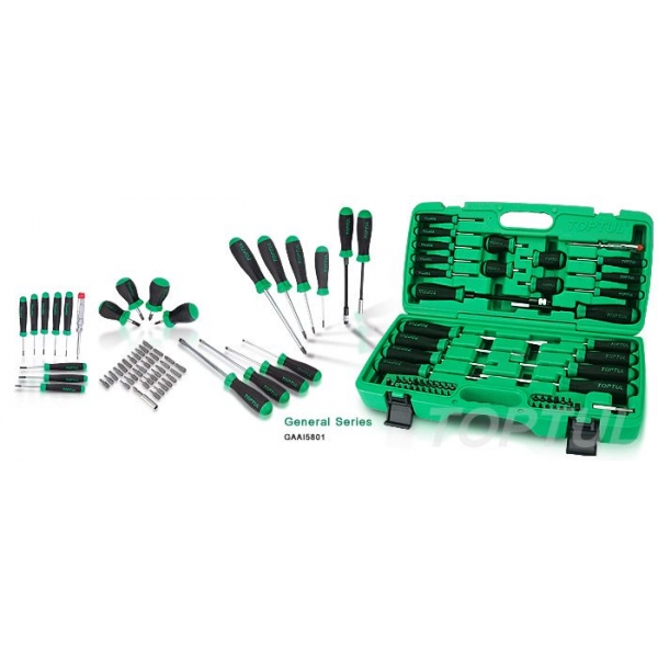 Set chei combinate tubulare cu clichet, Toptul 42 piese [2]