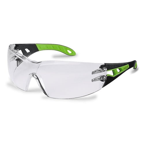 Ochelari protectie UVEX lentile transparente acoperire HC-AF negru verde [1]