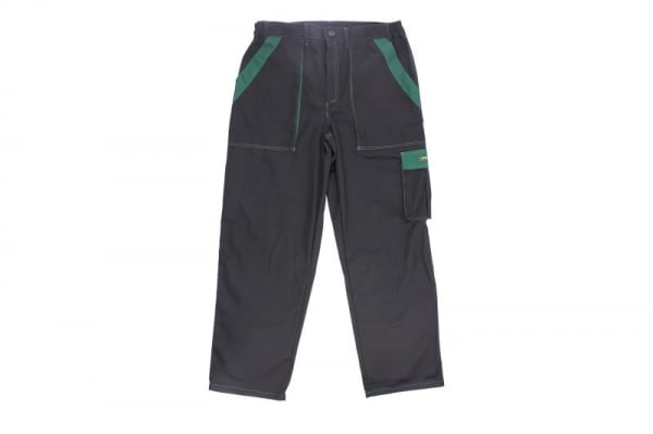 Pantaloni lucru negru verde marimea L 260g m2