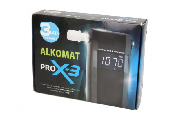 Alcoolmetru X-3 Electrochemical, raza masurare - 0/4‰, numar si tip baterii- 2x AAA, 109x51x18 mm, 84 g [5]