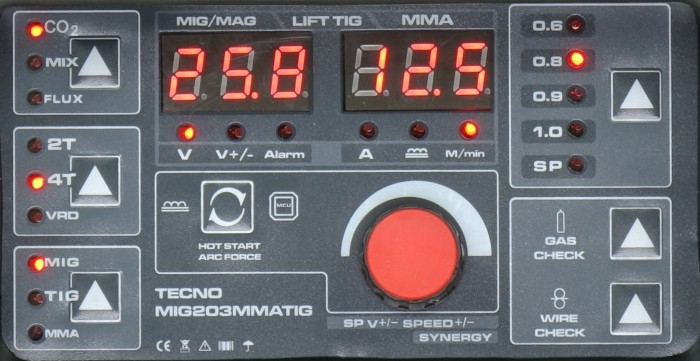 Aparat sudura semi-automat MIG/MAG, putere minima sudura: 50A, putere maxima sudura: 200A, putere: 5,9kW, putere: 230V, mod sudura: BRAZING / FLUX / MIG-MAG / MMA / TIG LIFT TIG grip Sy [3]