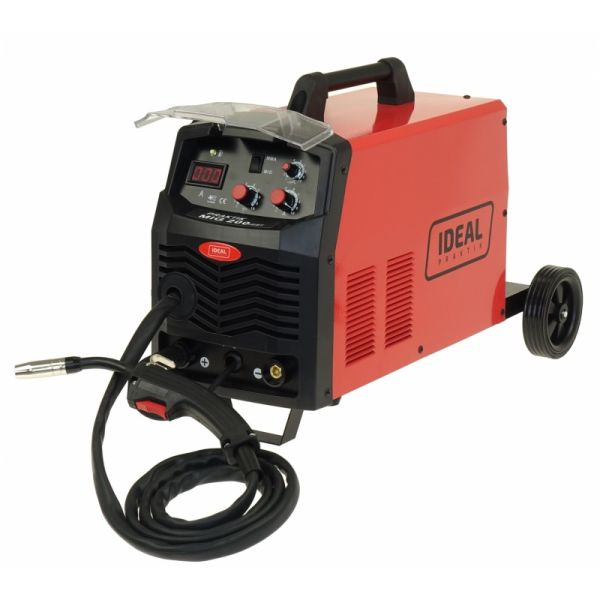 Aparat sudura semi-automat putere de sudura minima: 30A, curent sudura: 200A, putere nominala: 5,2kW, alimentare electrica: 230V, metoda de sudare: FLUX / MIG-MAG / MMA [1]