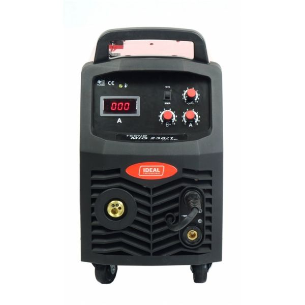 Aparat sudura semi-automat putere de sudura minima: 30A, curent sudura: 230A, putere nominala: 5,7kW, alimentare electrica: 230V, metoda de sudare: FLUX / MIG-MAG / MMA [3]