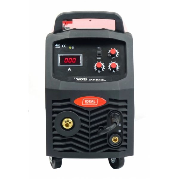 Aparat sudura semi-automat putere de sudura minima: 30A, curent sudura: 250A, putere nominala: 5,9kW, alimentare electrica: 230/400V, metoda de sudare: FLUX / MIG-MAG / MMA [2]