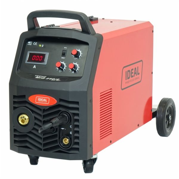Aparat sudura semi-automat putere de sudura minima: 30A, curent sudura: 250A, putere nominala: 5,9kW, alimentare electrica: 230/400V, metoda de sudare: FLUX / MIG-MAG / MMA [3]