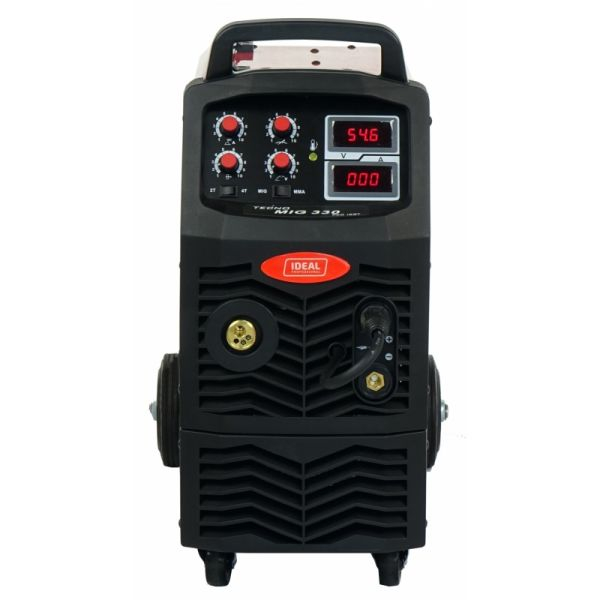 Aparat sudura semi-automat putere de sudura minima: 30A, curent sudura: 330A, putere nominala: 10,4kW, alimentare electrica: 400V, metoda de sudare: MIG-MAG / MMA [2]
