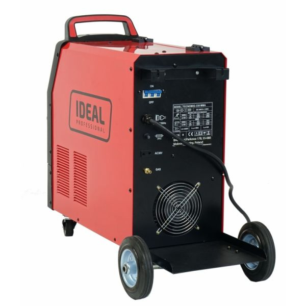 Aparat sudura semi-automat putere de sudura minima: 30A, curent sudura: 330A, putere nominala: 10,4kW, alimentare electrica: 400V, metoda de sudare: MIG-MAG / MMA [4]