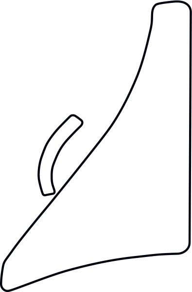 Autocolant protectie caroserie aripa dreapta transparent potrivit MITSUBISHI COLT VI 06.04-06.12 [2]