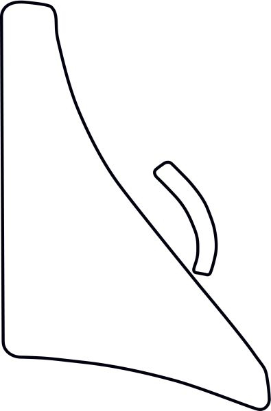 Autocolant protectie caroserie aripa stanga transparent potrivit MITSUBISHI COLT VI 06.04-06.12 [2]