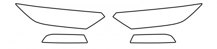 Autocolant protectie far stanga/dreapta pentru faruri cu dunga cromata, transparent, 3M PPF 4.0 folie, ajustare automata, set 4 buc potrivit VW PASSAT B8 2014-2019 [1]