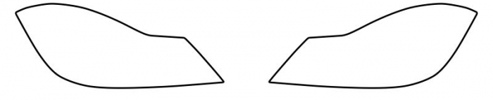 Autocolant protectie far stanga/dreapta transparent, 3M PPF 4.0 folie, ajustare automata, set 2 buc potrivit MERCEDES Clasa C W204 2011-2013 [1]