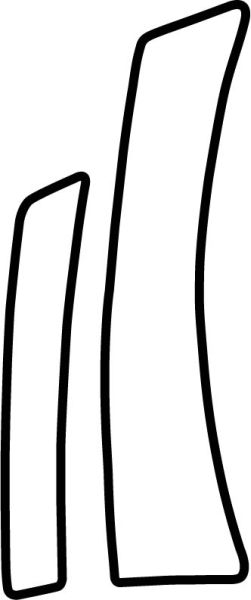 Autocolant protetie aripa spate stanga transparent, 3M PPF 4.0 folie, ajustare automata potrivit TOYOTA AVENSIS T25 2003-2008 [1]