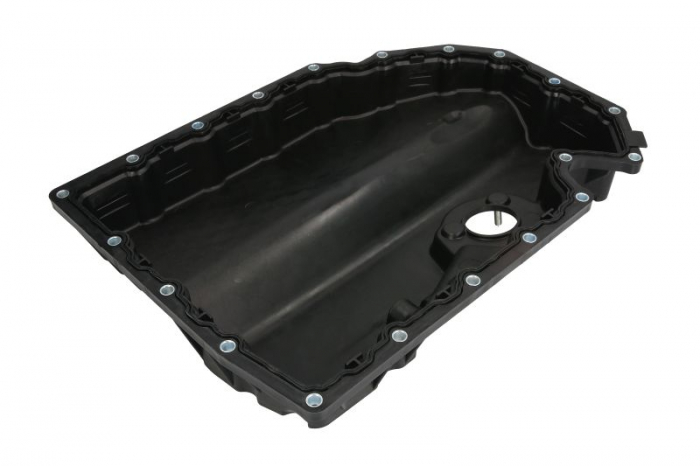 Baie ulei partea inferioara, cu locas senzor plastic / plastic potrivit AUDI A3; SEAT LEON; VW Golf 7 VII, TOURAN 1.8/2.0 dupa 2012 [1]