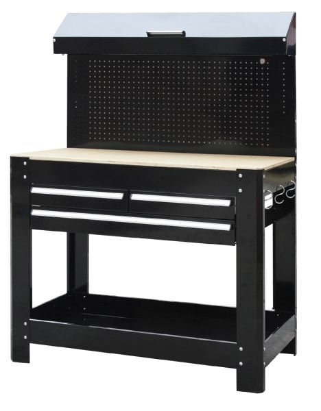Banc de lucru, numar sertare echipate: 2, numar dulapuri: 1, sarcina maxima: 200 kg, latime: 1144 mm, adancime: 635 mm, inaltime: 1550 mm [4]