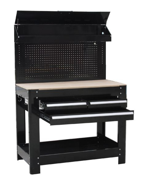 Banc de lucru, numar sertare echipate: 2, numar dulapuri: 1, sarcina maxima: 200 kg, latime: 1144 mm, adancime: 635 mm, inaltime: 1550 mm [3]