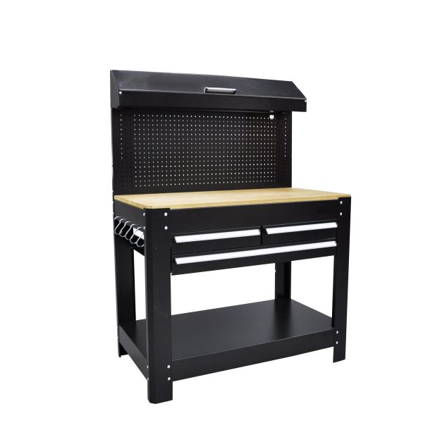 Banc de lucru, numar sertare echipate: 2, numar dulapuri: 1, sarcina maxima: 200 kg, latime: 1144 mm, adancime: 635 mm, inaltime: 1550 mm [1]