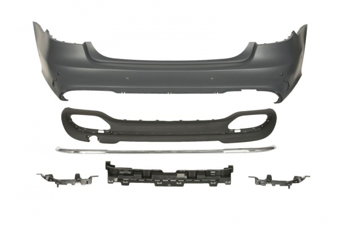 Bara spate AMG, cu intaritura; cu suporti montaj, cu locas senzori parcare, cu locas ornament, grunduit potrivit MERCEDES Clasa E T-MODEL S212 SALON 2013-2016 [1]