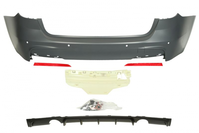 Bara (Spate, M PERFORMANCE, complet, cu gauri pentru senzorii de parcare, pentru vopsire) potrivit BMW 3 (F30, F80), 3 (F31) Break 10.11-03.19 [1]