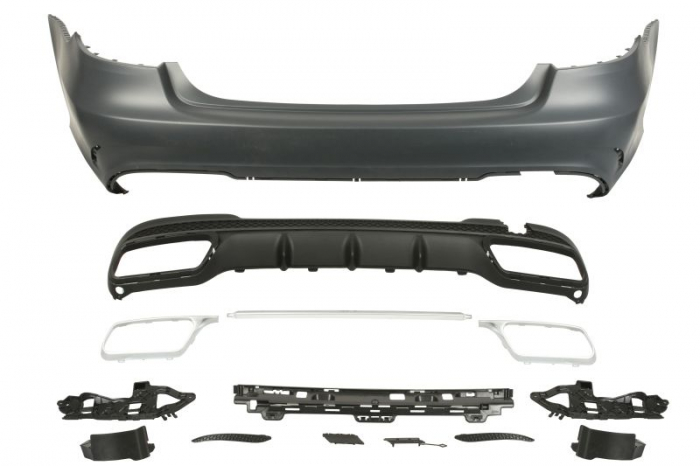 Bara spate model AMG cu intaritura; cu suporti montaj, aluminiu/grunduit potrivit MERCEDES Clasa E T-MODEL S212, E W212 SALON 2013-2016 [1]