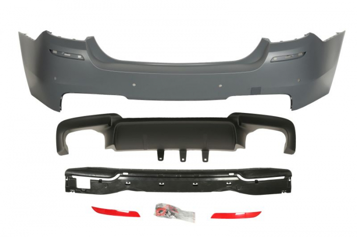 Bara spate model pachet M, cu locas senzori parcare, grunduit potrivit BMW Seria 5 F10, 5 F11 SALON 2009-2017 [1]