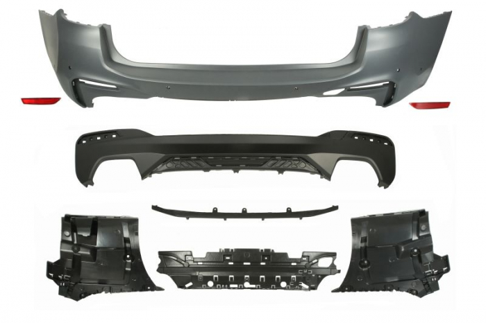 Bara spate model pachet M gauri senzori parcare 6, grunduit potrivit BMW Seria 5 G30, F90, 5 G31 Break dupa 2017 [1]