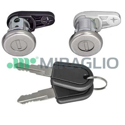 Butuc usa fata stanga/dreapta, 2 cilindri cu 2 chei DACIA LOGAN; RENAULT 19, CLIO, RAPID, TWINGO 1985-2009 [1]