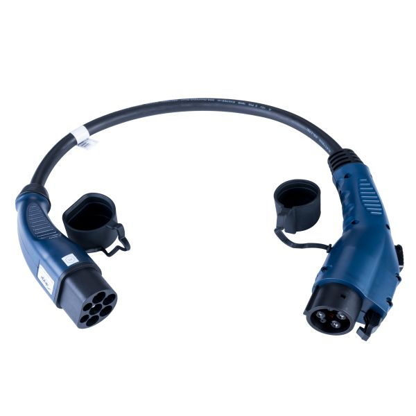 Cablu incarcator drept Akyga, numar faze: 1, tip priză: 1, 0,5m, 7,4kW, 32A, 6mm², negru/albastru potrivit CADILLAC LYRIQ; CHEVROLET BOLT, SPARK, VOLT; CHRYSLER PACIFICA 1ET25-ZD 04.09- [3]