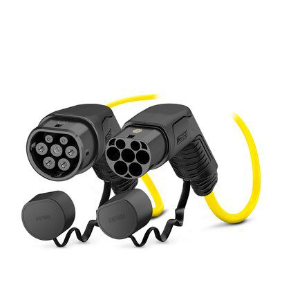 Cablu incarcator drept CHARX Connect, numar faze: 3, tip priză: 2, 7m, 11kW, 20A, 2,5mm², negru/galben potrivit DS DS 3 / DS 3, DS 4 II, DS 7, DS 9; IVECO DAILY V 11117165-ZYA 10.83- [1]