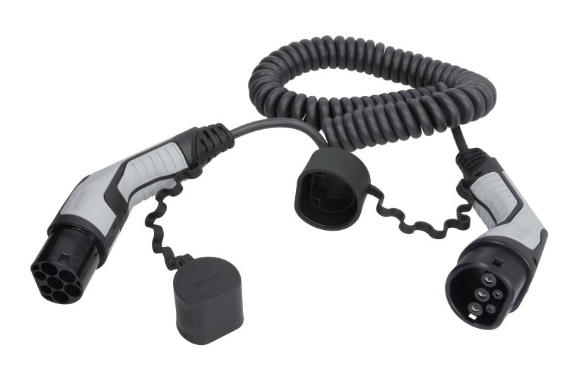 Cablu incarcator spirala CHARX Connect, numar faze: 1, tip priză: 2, 4m, 3,7kW, 20A, 2,5mm², negru/gri potrivit DS DS 3 / DS 3, DS 4 II, DS 7, DS 9; IVECO DAILY V, DAILY VI 11117165-ZYA 10.83- [2]