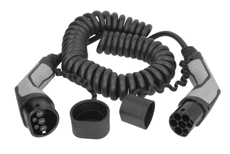 Cablu incarcator spirala CHARX Connect, numar faze: 1, tip priză: 2, 4m, 7,4kW, 32A, 6mm², negru/gri potrivit DS DS 3 / DS 3, DS 4 II, DS 7, DS 9; IVECO DAILY V, DAILY VI 11117165-ZYA 10.83- [2]