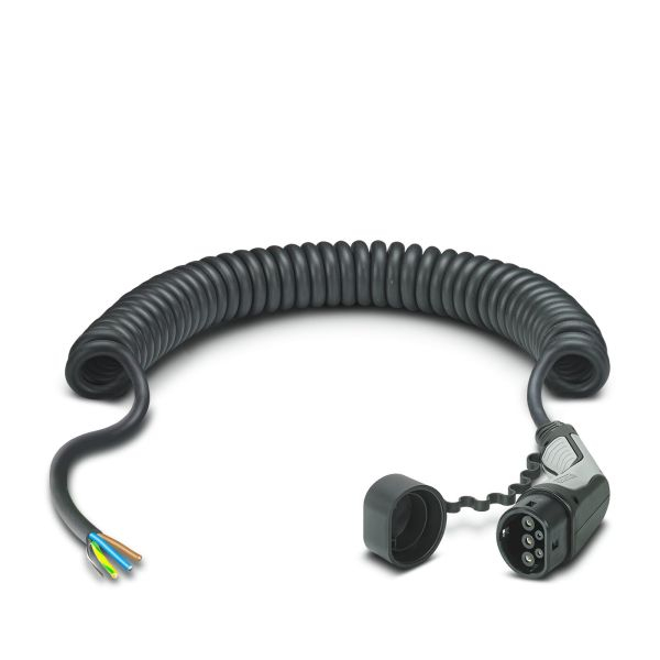 Cablu incarcator spirala CHARX Connect, numar faze: 1, tip priză: 2, 4m, 7,4kW, 32A, 6mm², negru potrivit DS DS 3 / DS 3, DS 4 II, DS 7, DS 9; IVECO DAILY V, DAILY VI; MAN TGE 11117165-ZYA 10.83- [2]