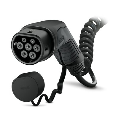 Cablu incarcator spirala CHARX Connect, numar faze: 3, tip priză: 2, 4m, 22kW, 32A, 6mm², negru potrivit DS DS 3 / DS 3, DS 4 II, DS 7, DS 9; IVECO DAILY V, DAILY VI; MAN TGE 11117165-ZYA 10.83- [1]