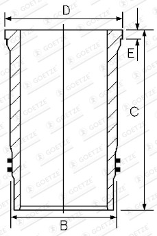 Camasa cilindru (diametru interior: 108mm, lungime: 228mm, diametru flansa: 131,7mm) potrivit RVI MIDLUM, PREMIUM 2; VOLVO 8700, 8900, B6, B7, FE, FE II, FL II, FL III, ABG; MAZ 200 D7E240-TCD2013L64V [2]