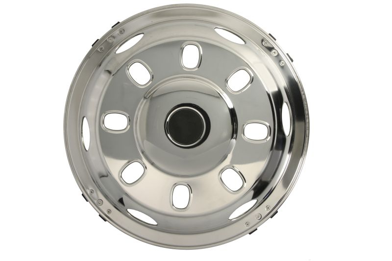 Capac roata fata, material: otel inoxidabil, diametru janta: 17,5 inch, Convex (cu orificii) [1]
