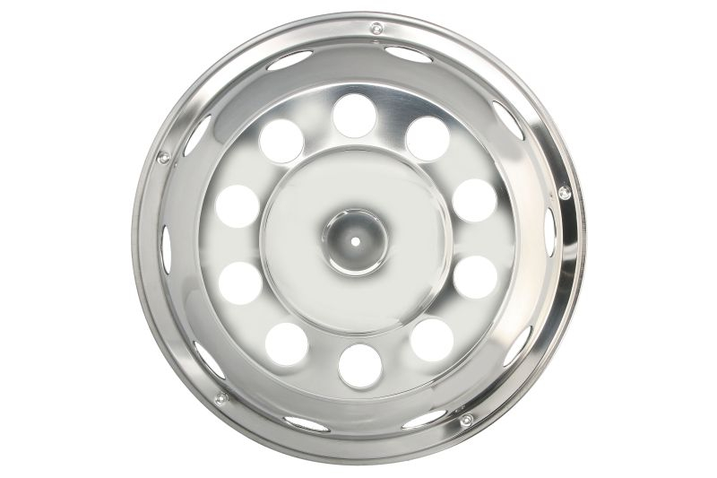 Capac roata fata, material: otel inoxidabil, numar orificii: 10, diametru janta: 22,5 inch, Convex [1]