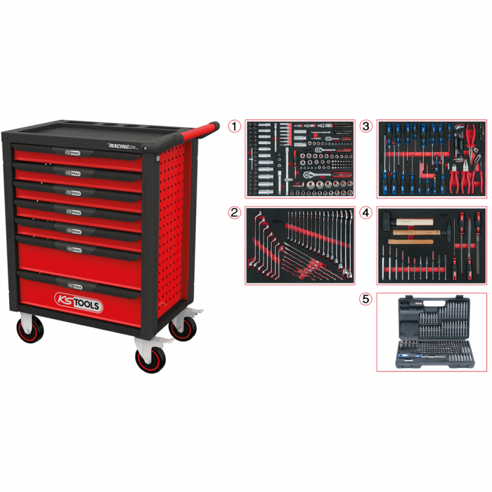 Carucior scule KS TOOLS RacingLine 7 sertare 515 scule [2]