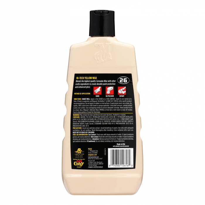 Ceara auto aplicabila Meguiar's, 473ml, Mirror Glaze Hi-Tech Yellow Wax [2]