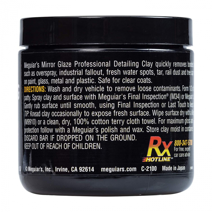 Ceara auto tip plastelina pentru curatare suprafete Meguiars, 200g, Detailing Clay Aggressive [3]