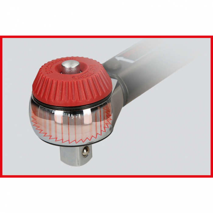 Cheie dinamometrica cu clichet 1/2 ERGOTORQUE precision cu buton rotativ 40-200nm [11]