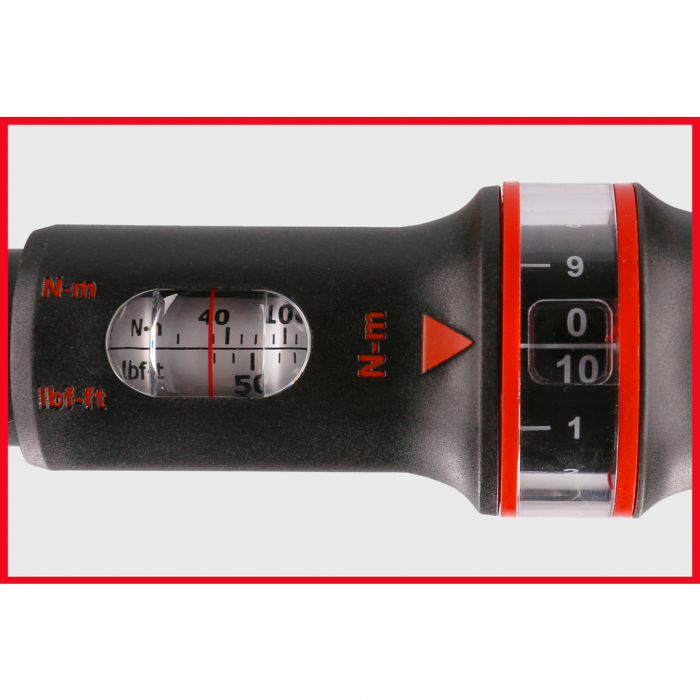 Cheie dinamometrica cu clichet 1/2 ERGOTORQUE precision cu buton rotativ 40-200nm [9]